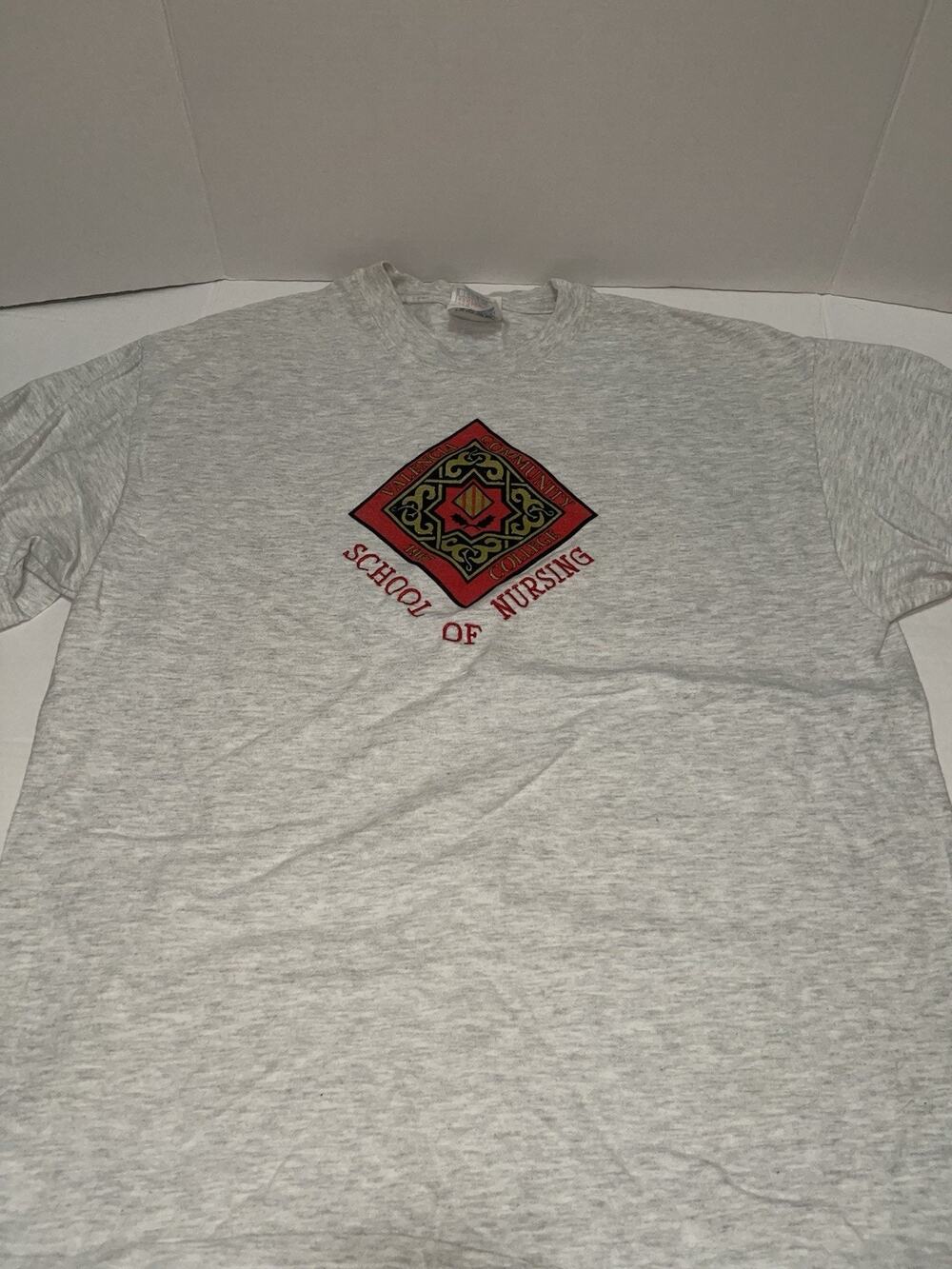 Vintage Light Gray Valencia Community College School of Nursing Men's Size L